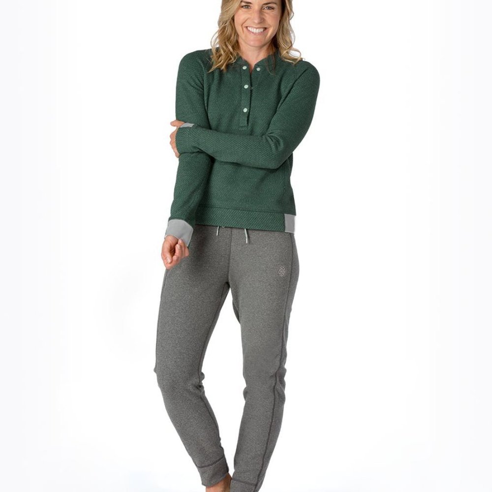 Stio Thermop Fleece Snap T Henley in Blue